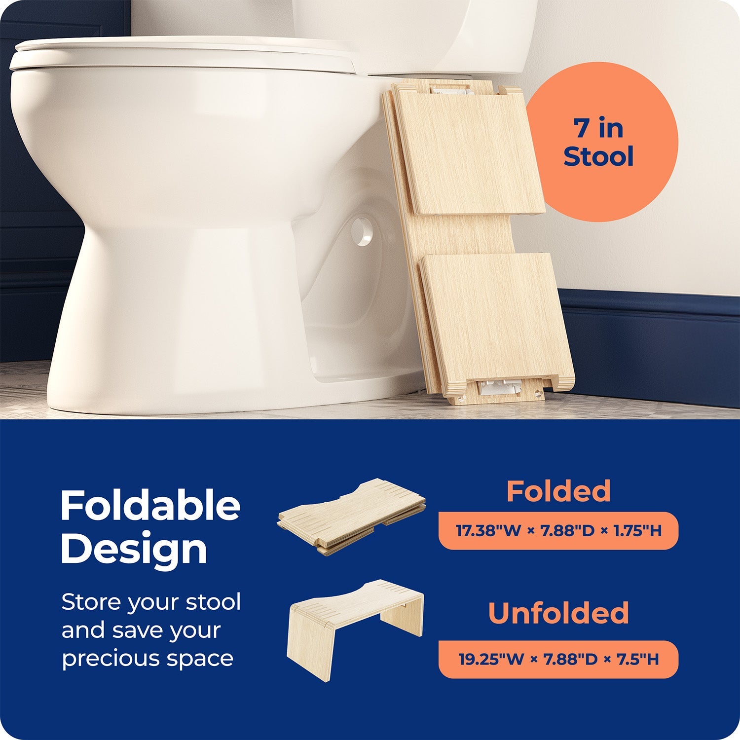 OSLO OAK FOLDING STOOL